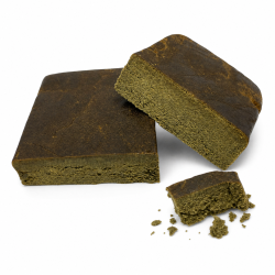 Résine Delta 10 THC Smuggler's Jam – texture compacte, couleur foncée et effets puissants