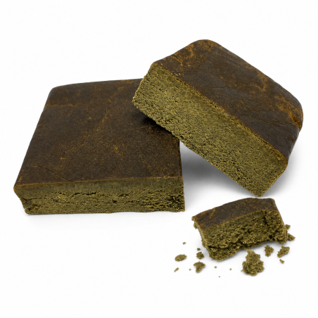 Résine Delta 10 THC Smuggler's Jam – texture compacte, couleur foncée et effets puissants