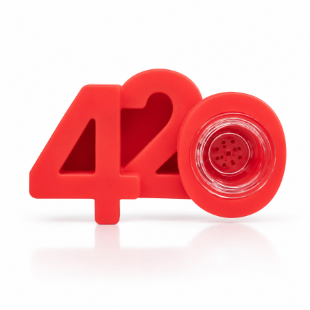 Pipe en silicone 420 design moderne disponible sur CBD GARDEN, boutique spécialisée en CBD et accessoires fumeurs premium.