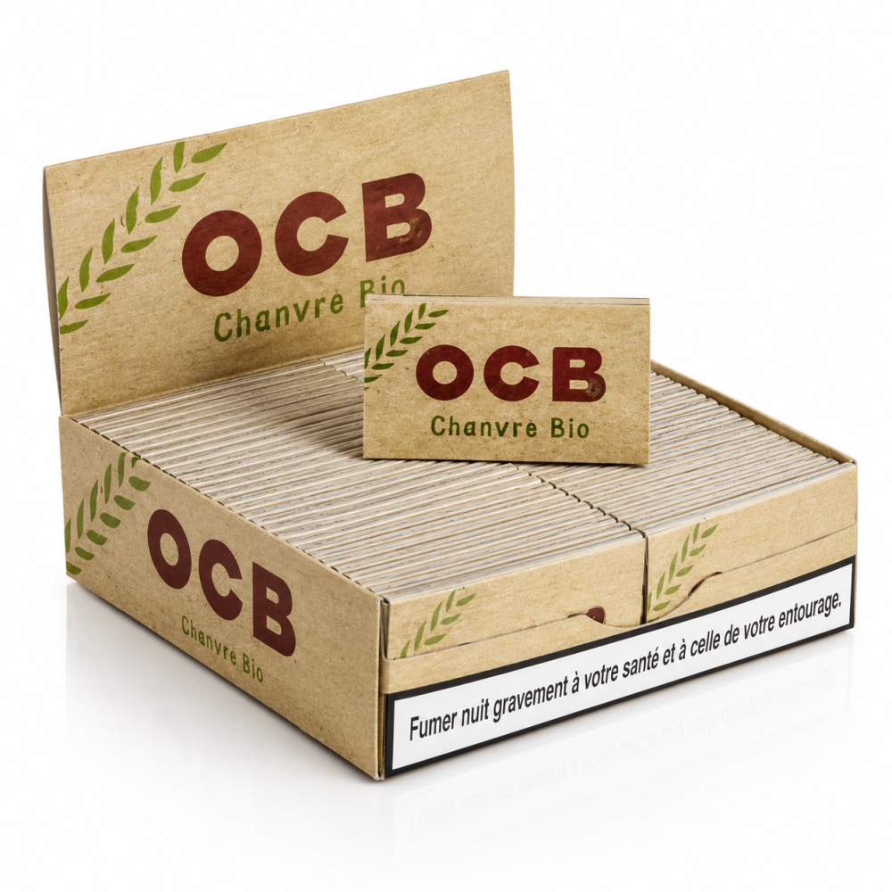 OCB Feuilles à rouler Bio Regular disponibles sur CBD GARDEN, boutique spécialisée en CBD et accessoires fumeurs premium.