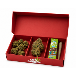 Coffret High CBD GARDEN avec Pre Roll THP420, Fleur de CBD Donny Burger et Fleur de CBD Snow White premium