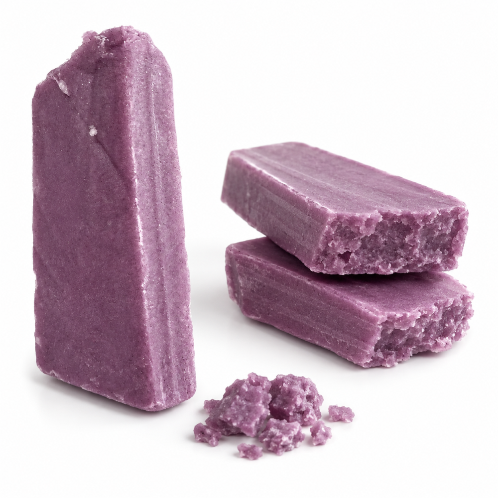 Résine de CBD Purple Storm violette puissante sucrée et fruitée disponible sur CBD Garden