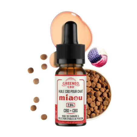 Huile Greeneo – CBD CBG pour chat