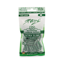PURIZE - FILTRE CHARBON ACTIF - XTRA SLIM 6MM - SACHET DE 50