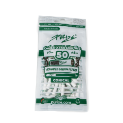 PURIZE - FILTRE CHARBON ACTIF - XTRA SLIM CONICAL 5-6MM - SACHET DE 50